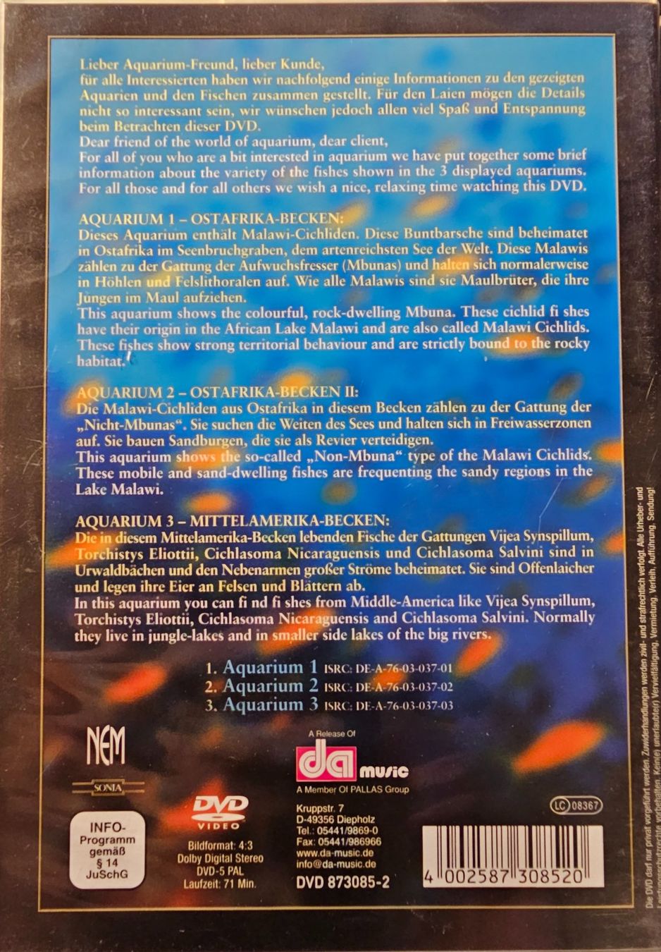 Tutti i DVDs: Aquarium Impressionen – Usato da Wahlen b. Laufen venduto da Cg10 1
