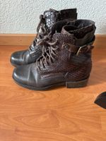 Winterschuhe 38 Braun mit Krokoimitat