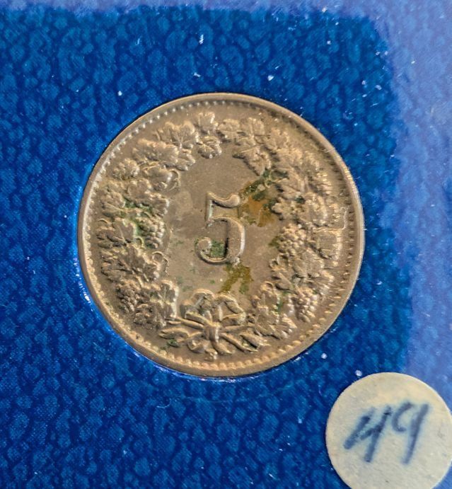 Tutti le monete: 5 Rappen 1949 – Usato da Arch venduto da coinsandmore 1