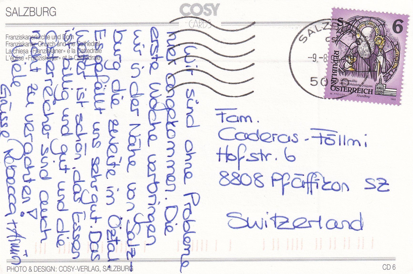 Cartoline postali: Salzburg /ay – Usato da Hombrechtikon venduto da Rudolf07 1