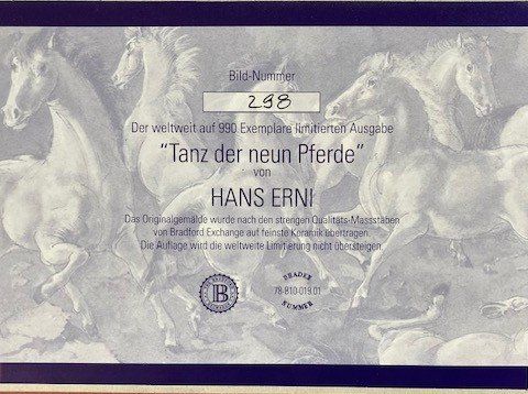 Poster & Bilder: Erni Hans. Tanz der neun Pferde. – Gebraucht aus Frauenfeld von picowalo 2