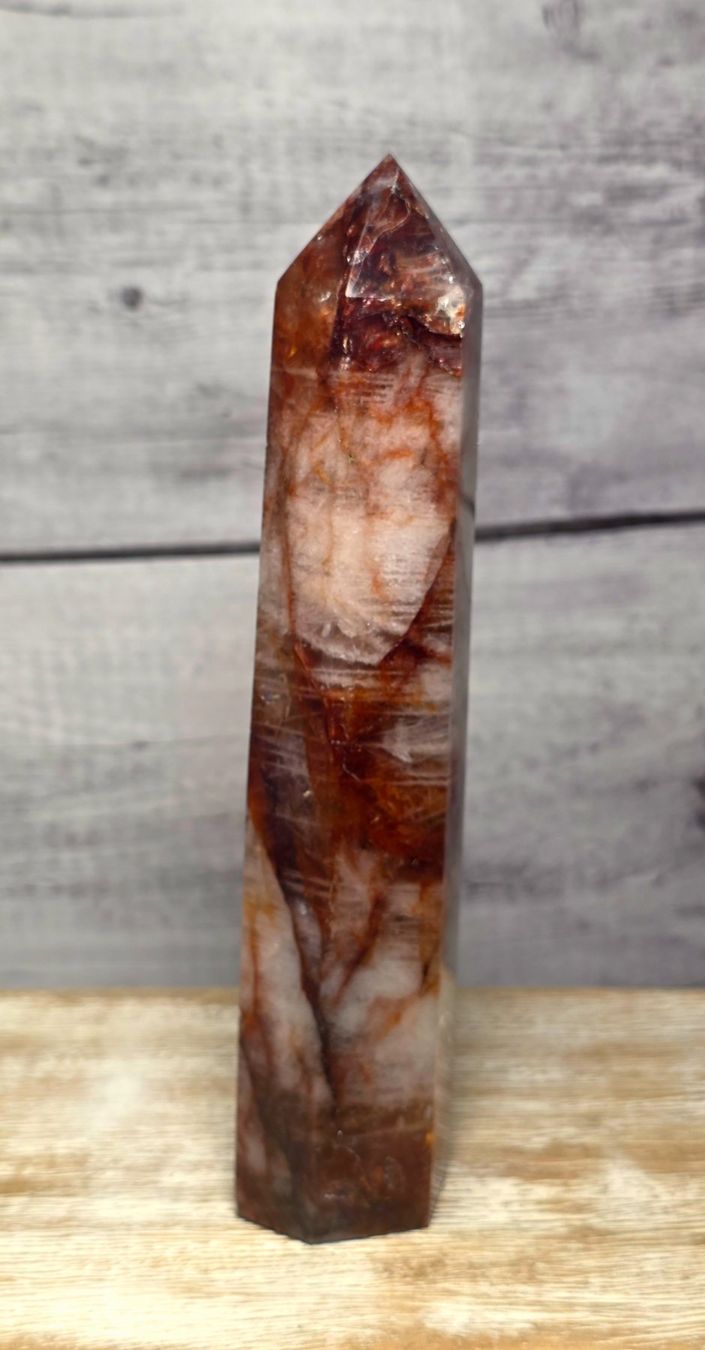 Minerali & Pietre curative: Feuerquarz Obelisk 444g – Nuovo e nell'imballaggio originale da Matzingen venduto da Shay_Crystalz 1