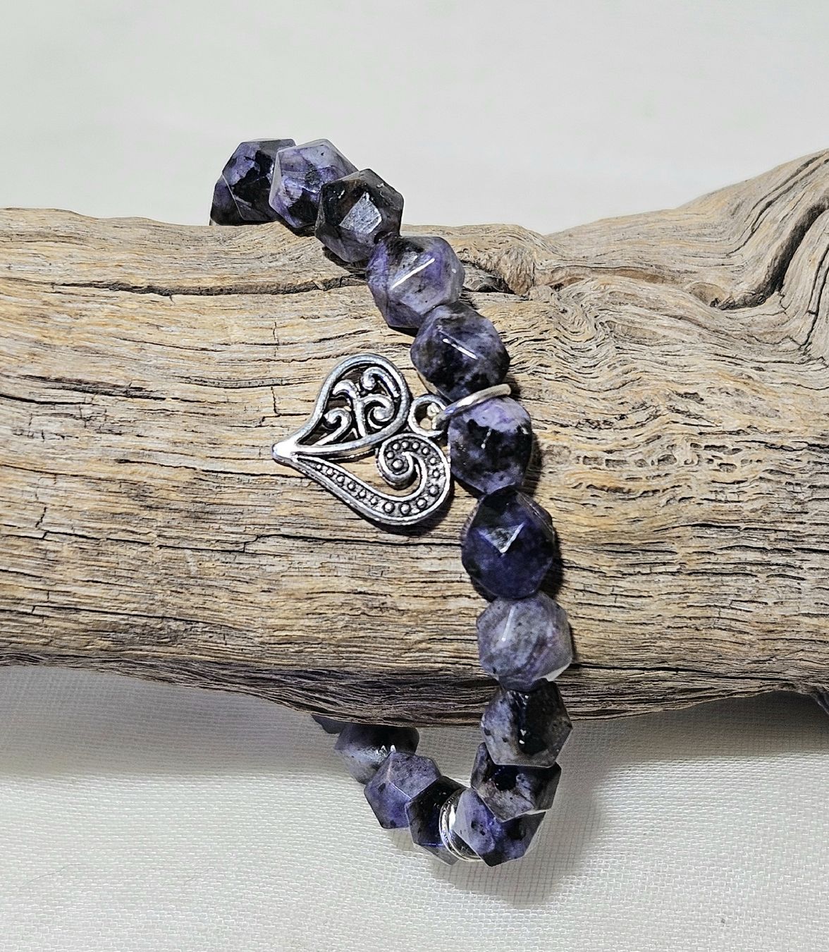 Bracciali & Braccialetti: Lila Chalcedon-Herz Armk. - Spendenaktion – Nuovo (secondo la descrizione) da Unterkulm venduto da Nachtigall 3