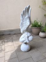 Kniende Engel Gartenfigur 77 cm Beton / Steinguss massiv
