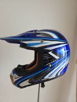Motocross Helm Lucas Designs Circuit blau gebraucht