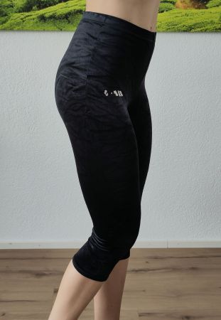Kunstturnhose 3/4 Leggings Capri Samt Christian Moreau black