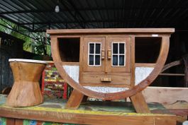 Sideboard Teakholz Kommode Buffet Küchenschrank Esszimmer