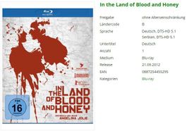 In the Land of Blood and Honey (Bluray)