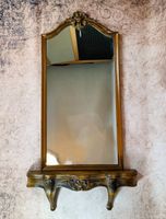 Vintage Set:Spiegel mit Holzkonsole
