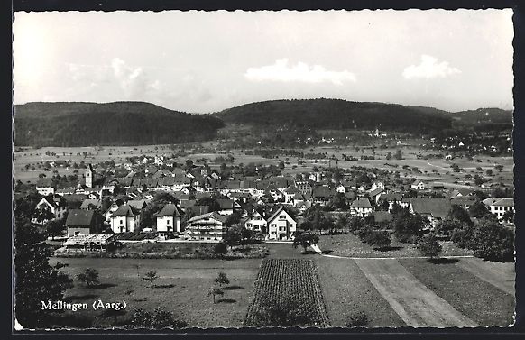 Ansichtskarten: Mellingen /Aarg., Teilansicht mit Bäume – Gebraucht aus Berlin von bartko-reher