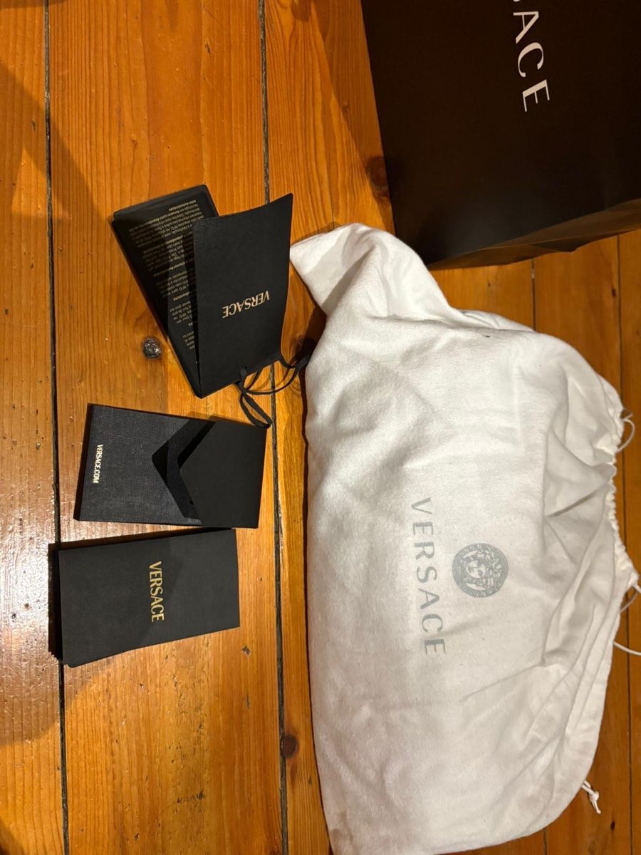 Versace Borse da donna: Versace Leather Crossbody Bag, Grey – Usato da Castel San Pietro venduto da mih_l86g 4
