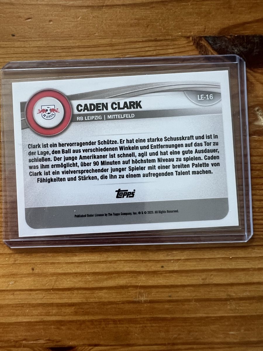 Topps Carte collezionabili: Topps RB Leipzig Caden Clark 9/10 – Usato da Uhwiesen venduto da maflo2 1