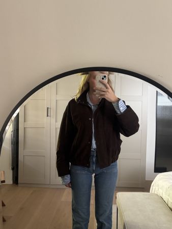 Massimo Dutti Suede Jacket Brown