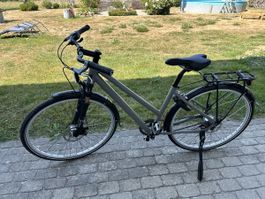 Damenvelo grau Rad 28 Zoll, Nabenschaltung