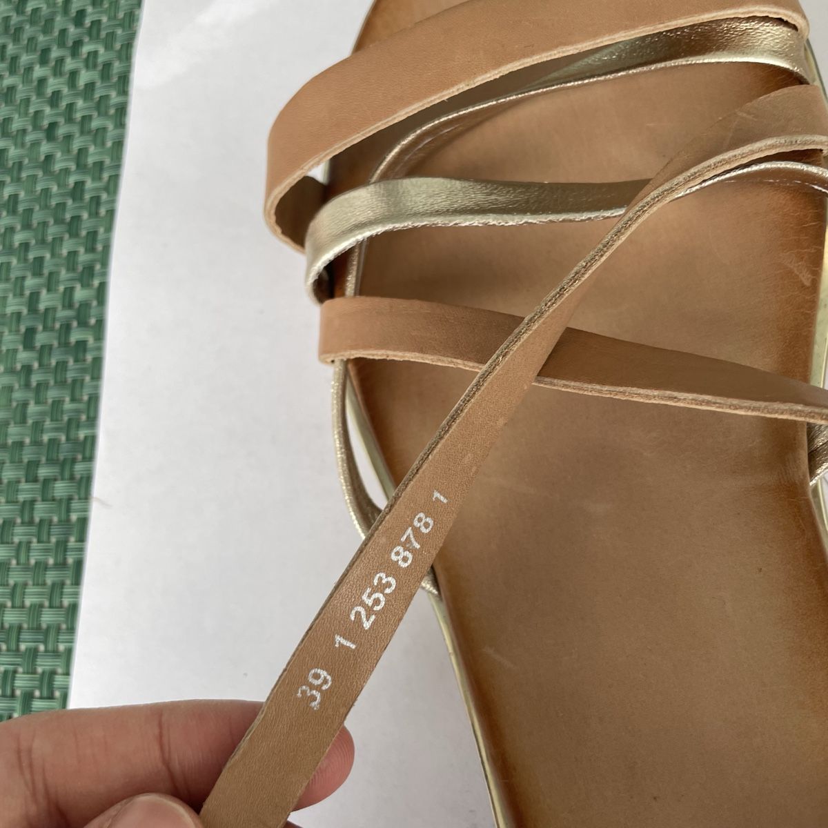 Scarpe da donna: Leder Sandalen Braun Gold 5th Avenue – Usato da Bellach venduto da Lapislazuli_blues 8