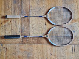 2 raquettes de badminton vintage bois