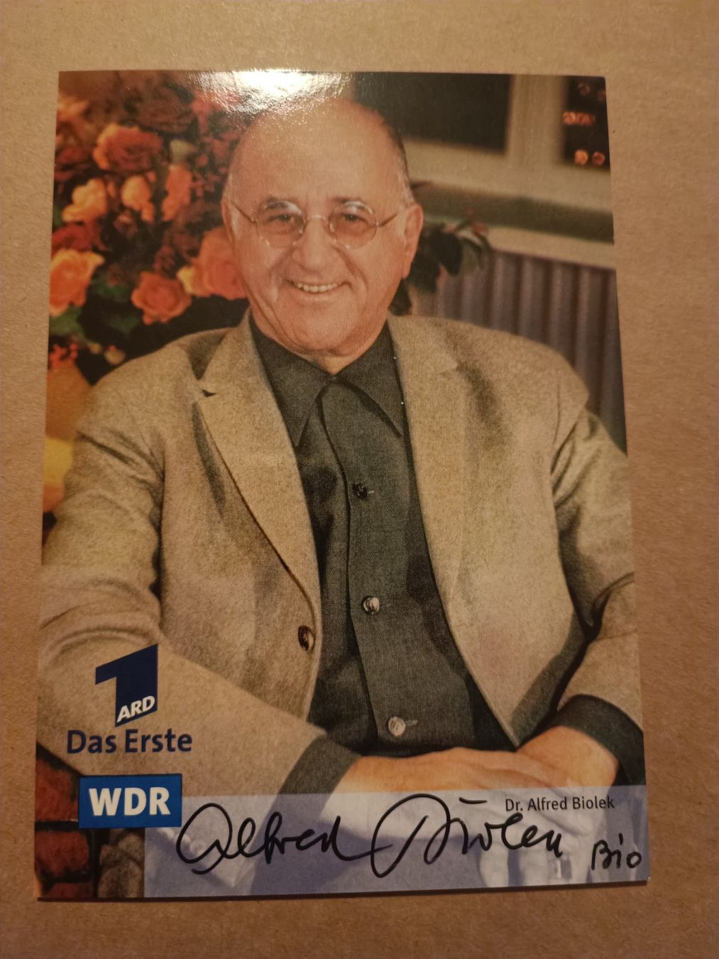 Autografi: Alfred Biolek - handsigniert Autogrammk – Usato da Menziken venduto da Artographs