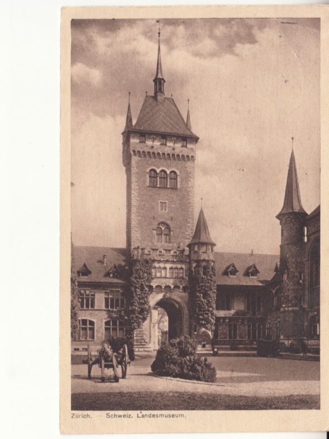Ansichtskarten: Zürich Landesmuseum 1924 – Gebraucht aus Bürglen TG von StampGraf