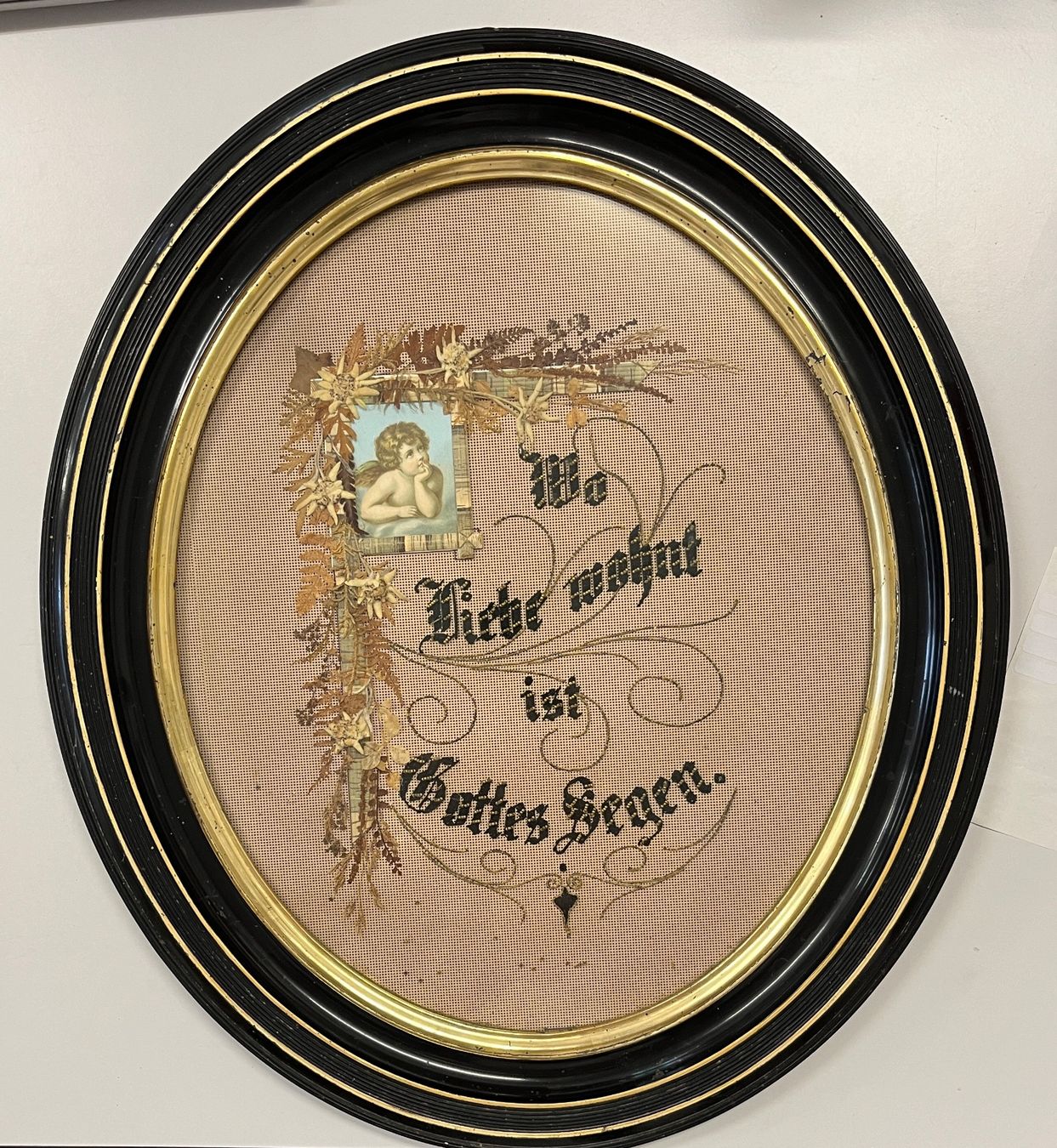 Posters & Illustrations: Bild antik - gestickter  Haussegen – D'occasion à Stetten AG par Brissago25