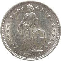 Schweiz Bundesmünze 2 Franken 1940