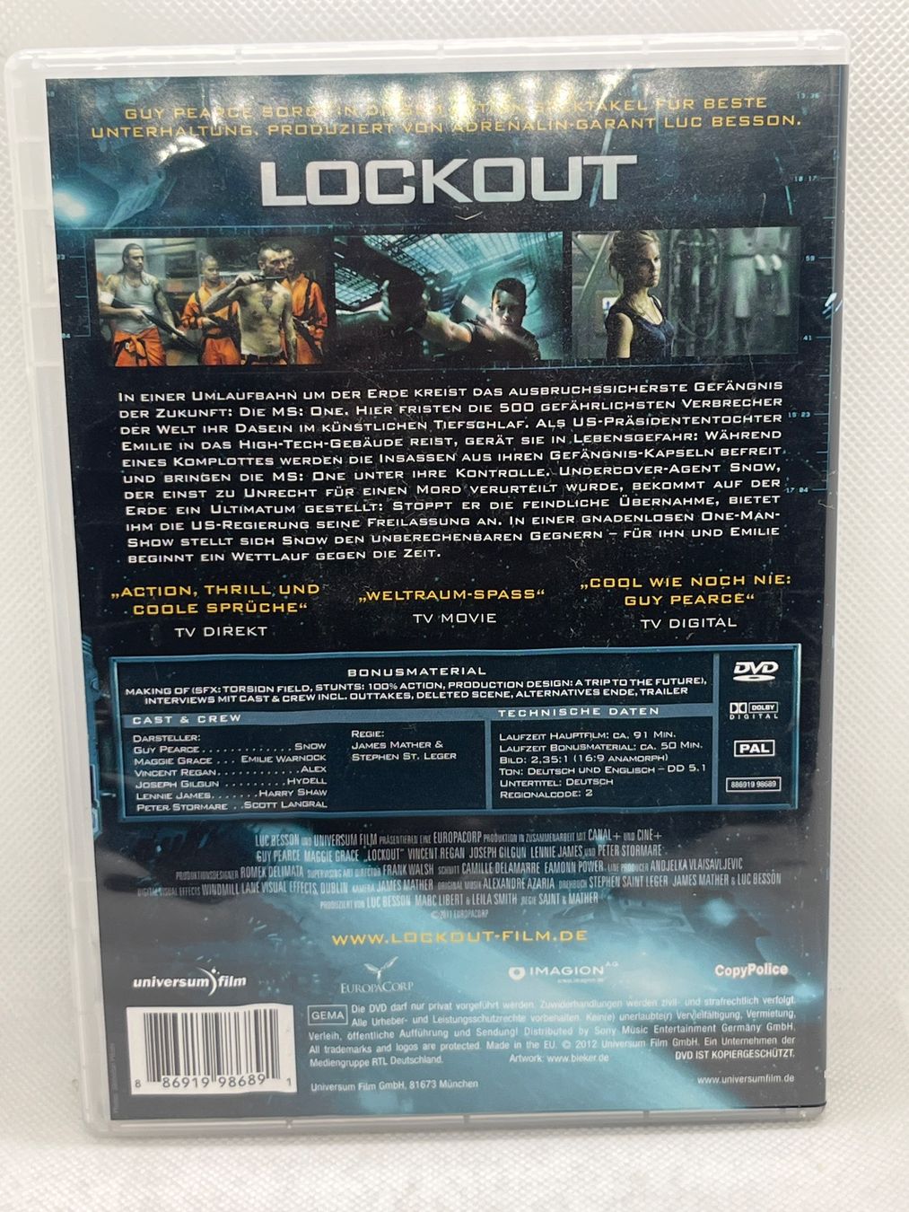Tutti i DVDs: Lockout DVD - Guy Pearce – Usato da Hinterkappelen venduto da Kim1992 1