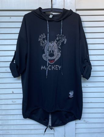 Super lässiger Mickey Pullover/Tunika im Lagenlook!