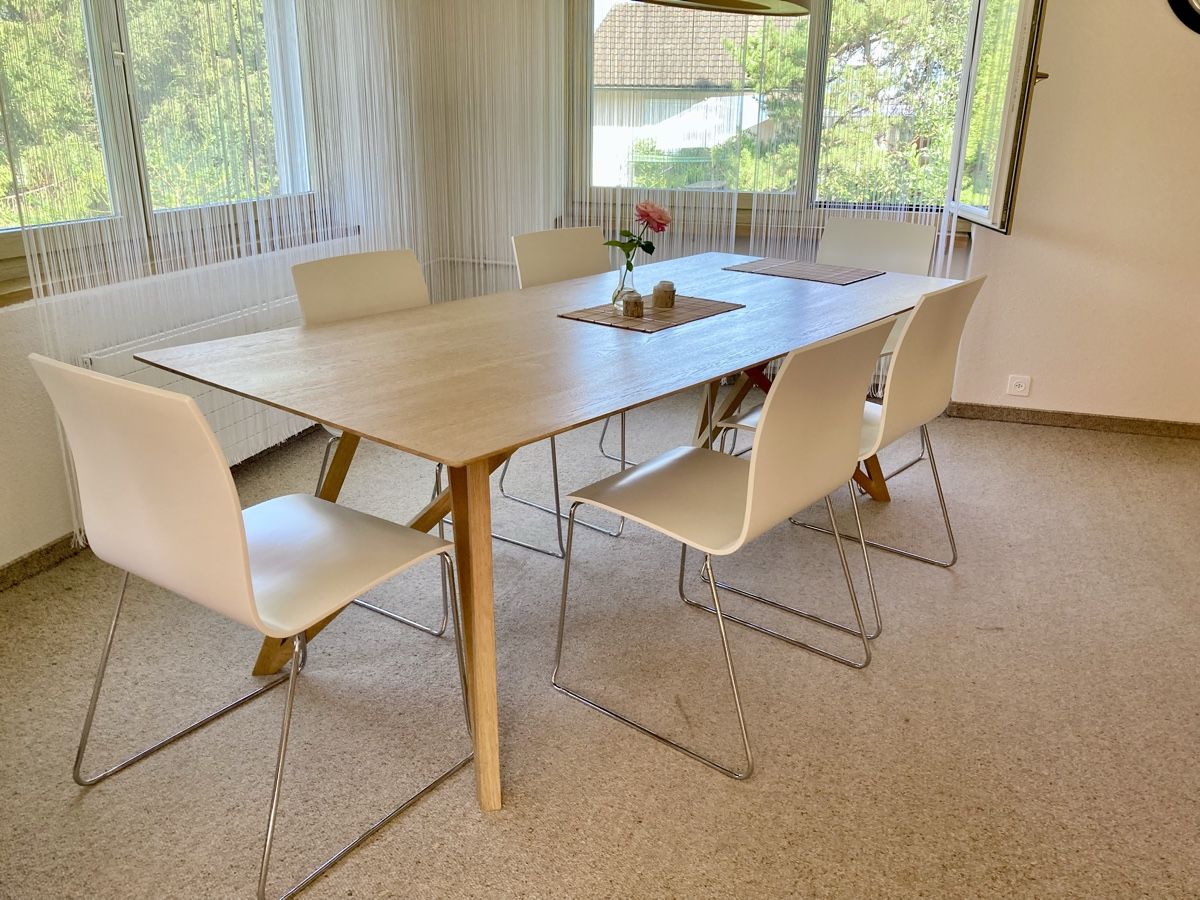 Pfister Sedie: 6 Elegante Esszimmer Stühle weiß – Usato da Niederuzwil venduto da Princess5 4