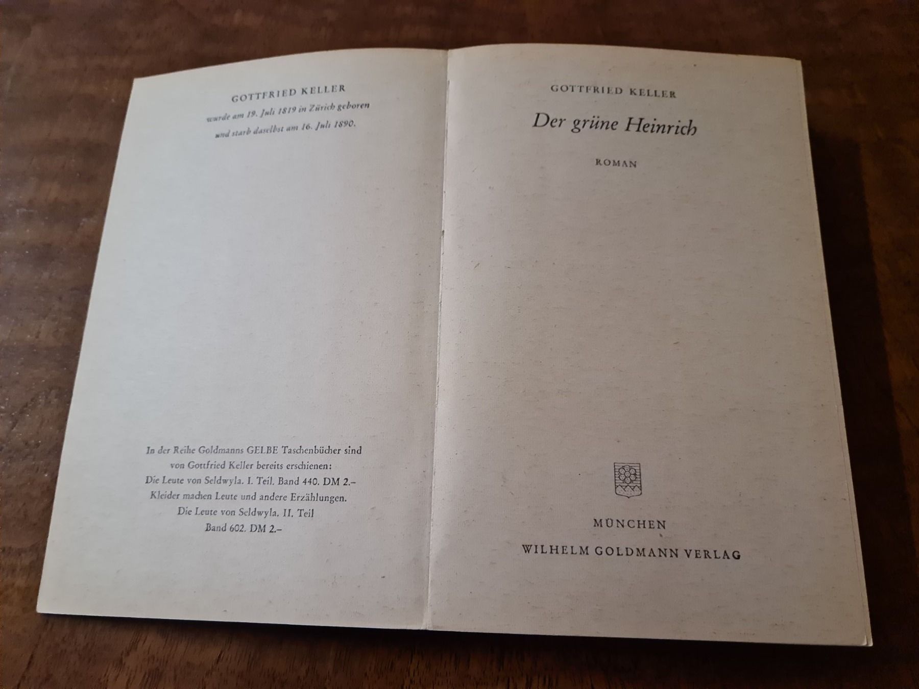 Bücher: Der grüne Heinrich – Gebraucht aus Erstfeld von Mario_boe0 1
