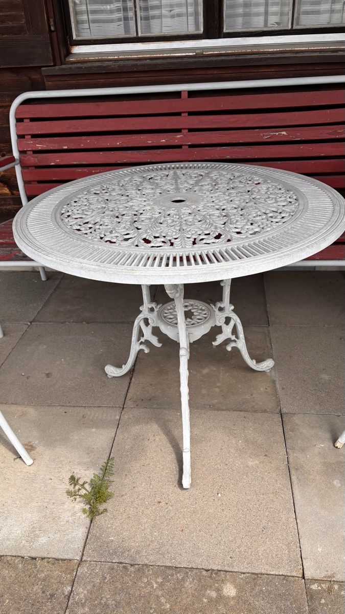 Tavoli: Gartentisch & 2 Stühle, Metall, Vintage Stil – Usato da Zug venduto da sim_959f 4