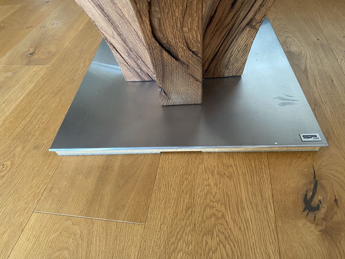 Tavoli: Design-Couchtisch - Massivholz & Glas – Usato da Nänikon venduto da Clodim 3