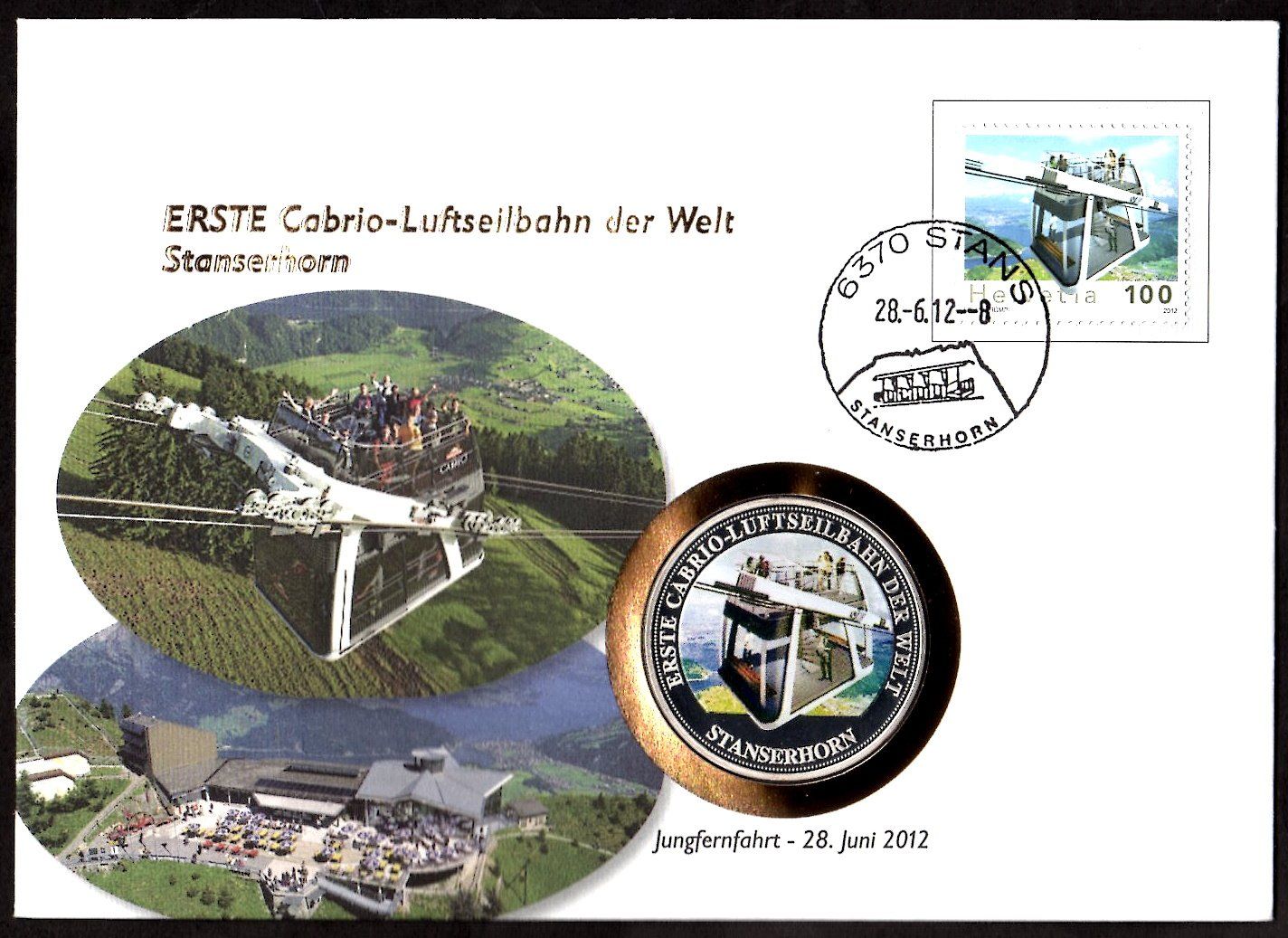 Tutti le monete: Numis, Stanserhorn, Erste Cabrio-Luftseinbahn der Welt – Nuovo (secondo la descrizione) da Walzenhausen venduto da dream-day