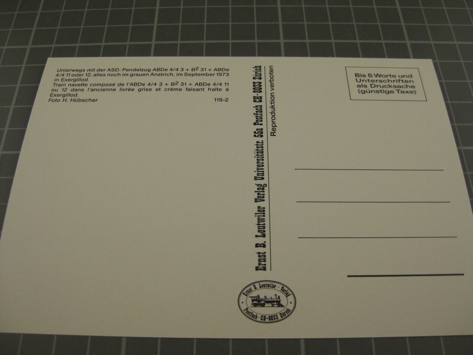 Cartoline postali: AK Exergillod mit Zug  – Nuovo (secondo la descrizione) da Malters venduto da Marosko 1