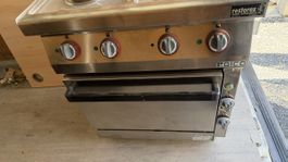 Cuisinière professionnelle Gico 4 plaques état usagé