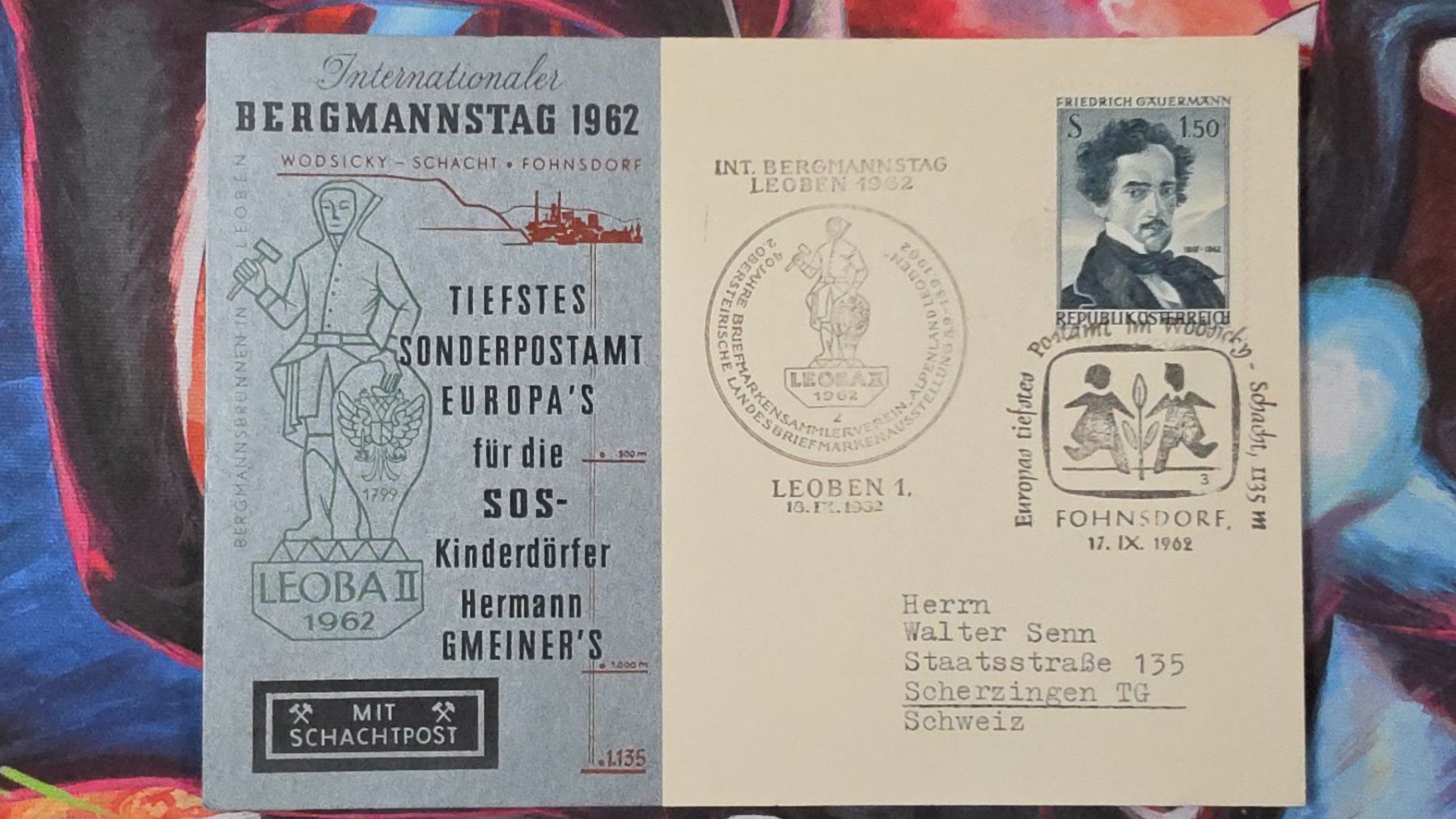Tutti i francobolli: CL35 Carte Postale + Timbre Autriche 1962 – Usato da Cousset venduto da Patrick_Collections
