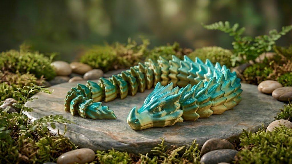 Statuette: Artikulierte Drachenschlange - Bonedragon – Nuovo (secondo la descrizione) da Staufen venduto da El3D