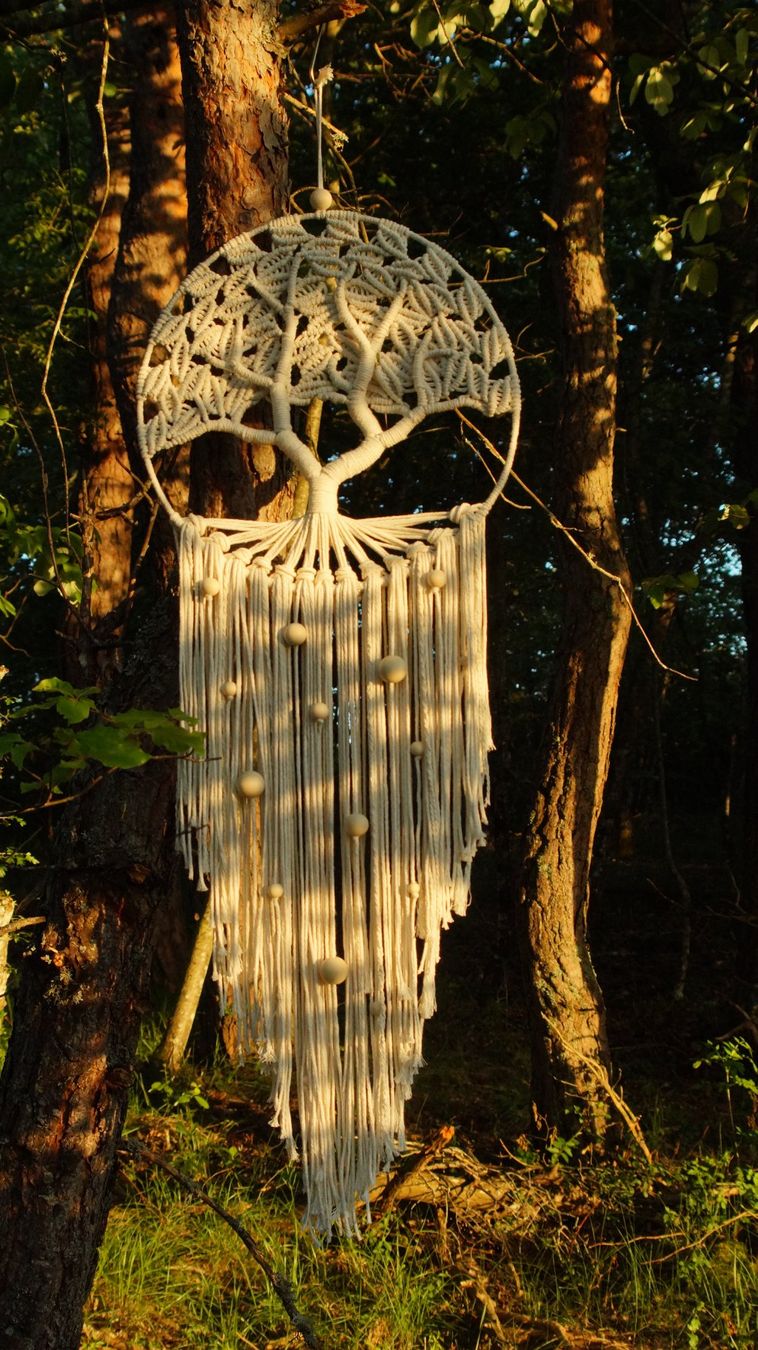 Tutte le decorazioni: Handgefertigter Makramee-Lebensbaum, Boho-Dekoraration ø40cm – Nuovo e nell'imballaggio originale da Tafers venduto da JP911