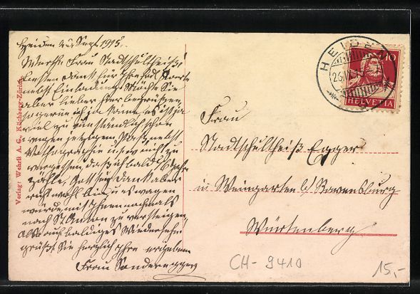 Cartoline postali: Foto-AK Heiden, Blick in Strasse, 1915 – Usato da Berlin venduto da bartko-reher 1