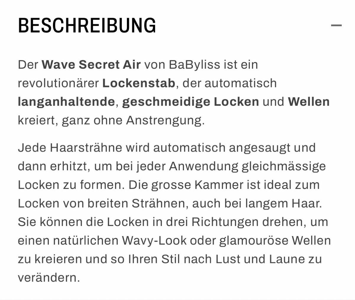 BaByliss Fers à boucler & lisser: Babyliss Wave Secret Air – D'occasion à Neftenbach par Ninaa007 3