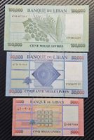 3 billets Liban UNC  + offre