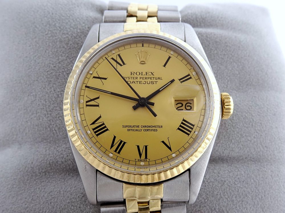 Rolex Orologi: ROLEX DATEJUST 18K/SS 1979 AUTOMATIK 36MM JOHN BUCKLEY DIAL – Usato da Zürich venduto da SWISSTIMEARTS-AG 1