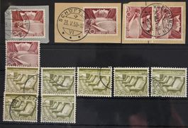 Schweizer Briefmarken Lot Helvetia 20 30 Rp Briefstücke