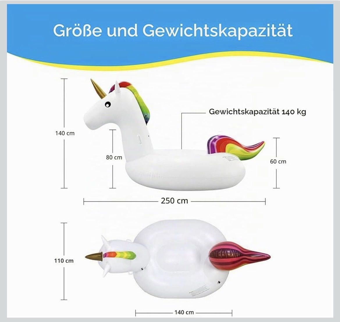 Piscines: Luftmatratzen-Einhorn – D'occasion à Liestal par jor_p5tt 1
