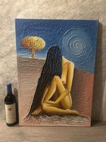 Originales Gemälde "Frau unter Baum" - Rarität!