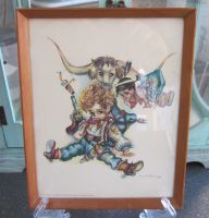 Mid Century Druck Brownie Downing "Trophies" in Holzrahmen