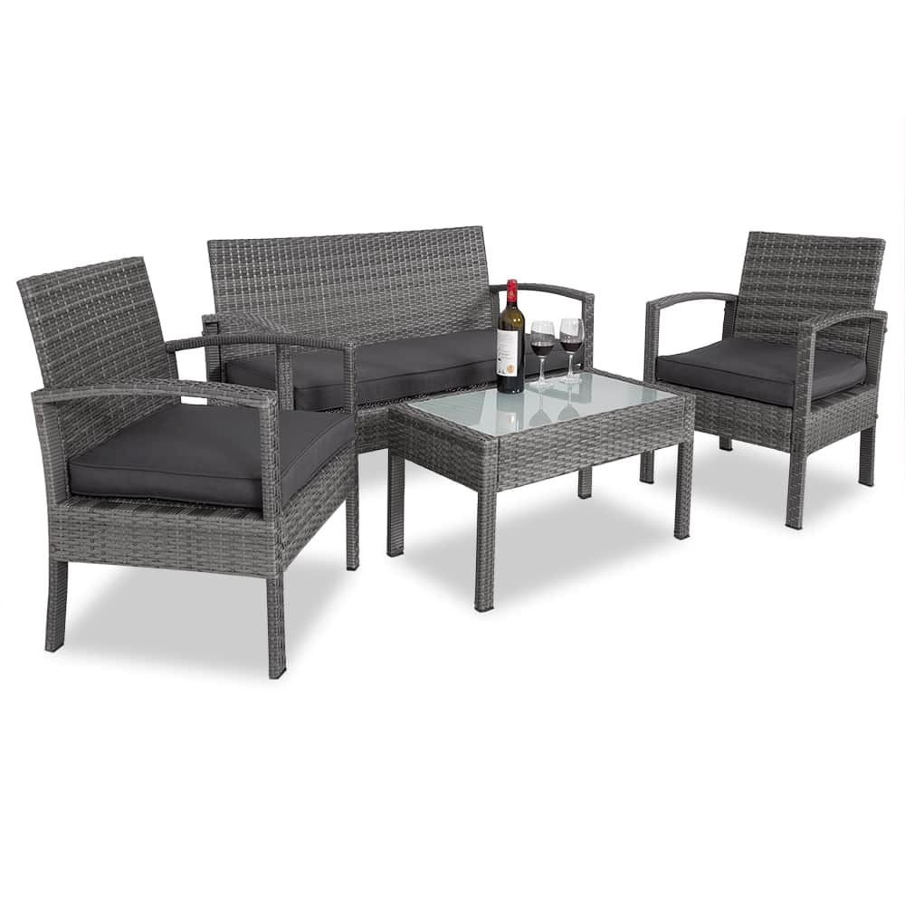 Set di tavolo e panche: Polyrattan Garten-Sitzgruppe – Nuovo e nell'imballaggio originale da Winterthur venduto da aredo 1