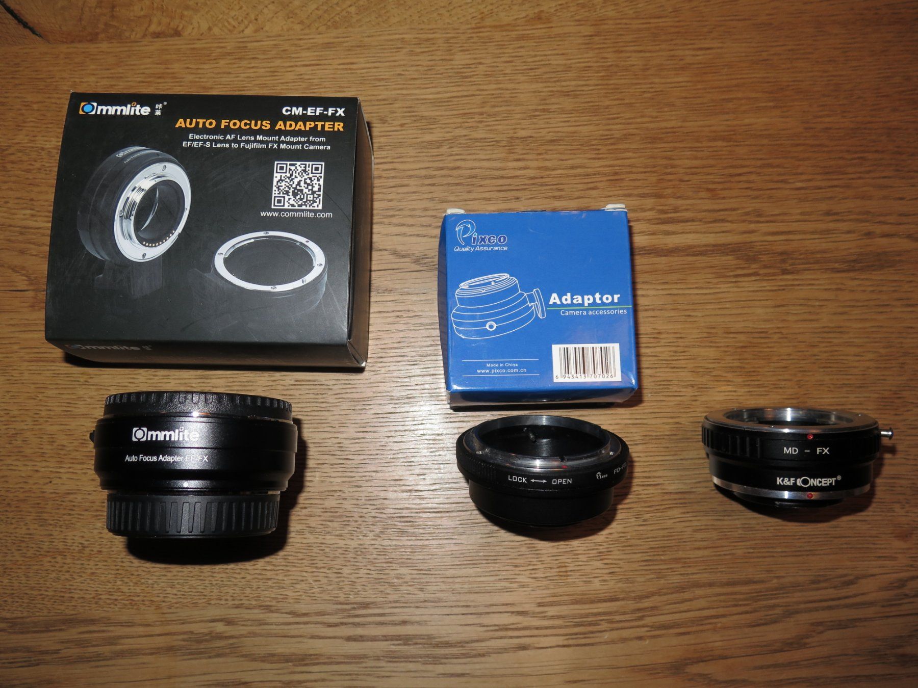 Foto-Adapter: 3x Fujifilm - Autofokus Commlite CM-EF-FX + FD + MD – Gebraucht aus Zwingen von Tigertimmi
