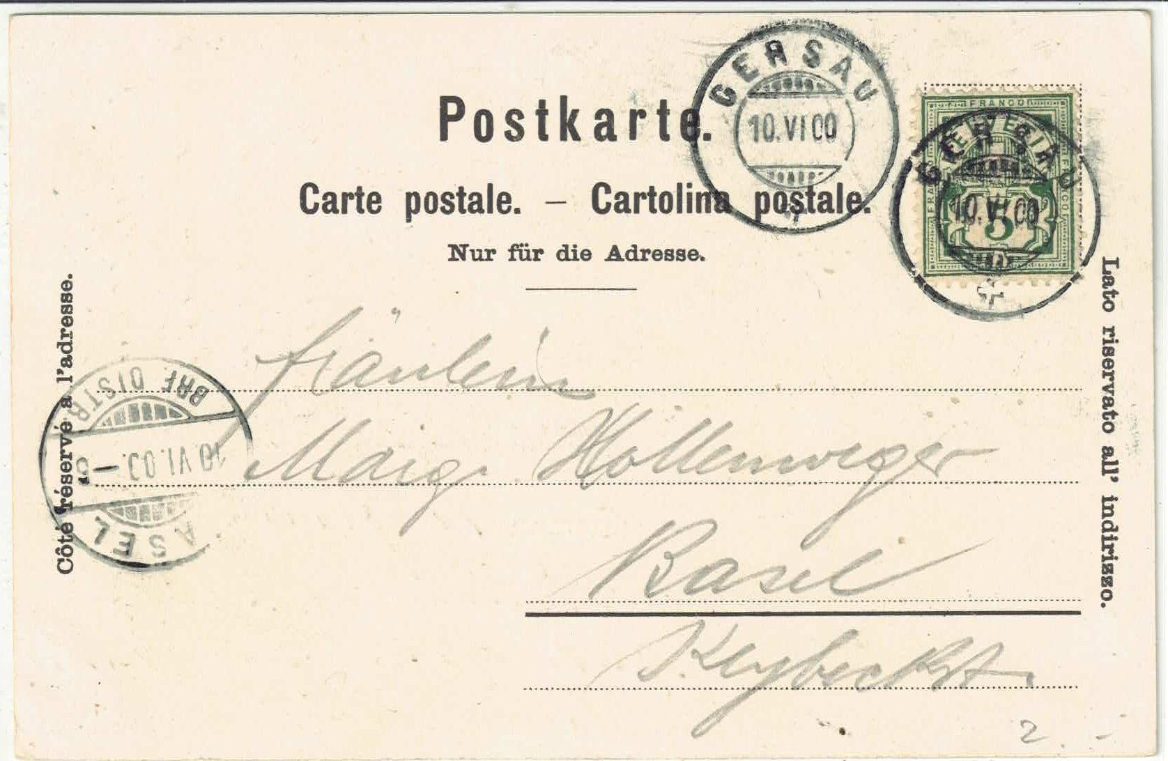 Cartes postales: Gersau - Generalansicht - Jugenstil-Litho – D'occasion à Ettingen par Kartenplanet 1