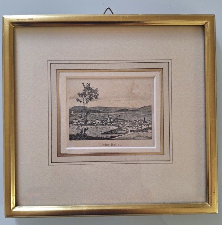 Dipinti: Altes Bild Hallau Zinkographie 22 Karat Gold – Usato da Jona venduto da HappyHappyHappyHappy