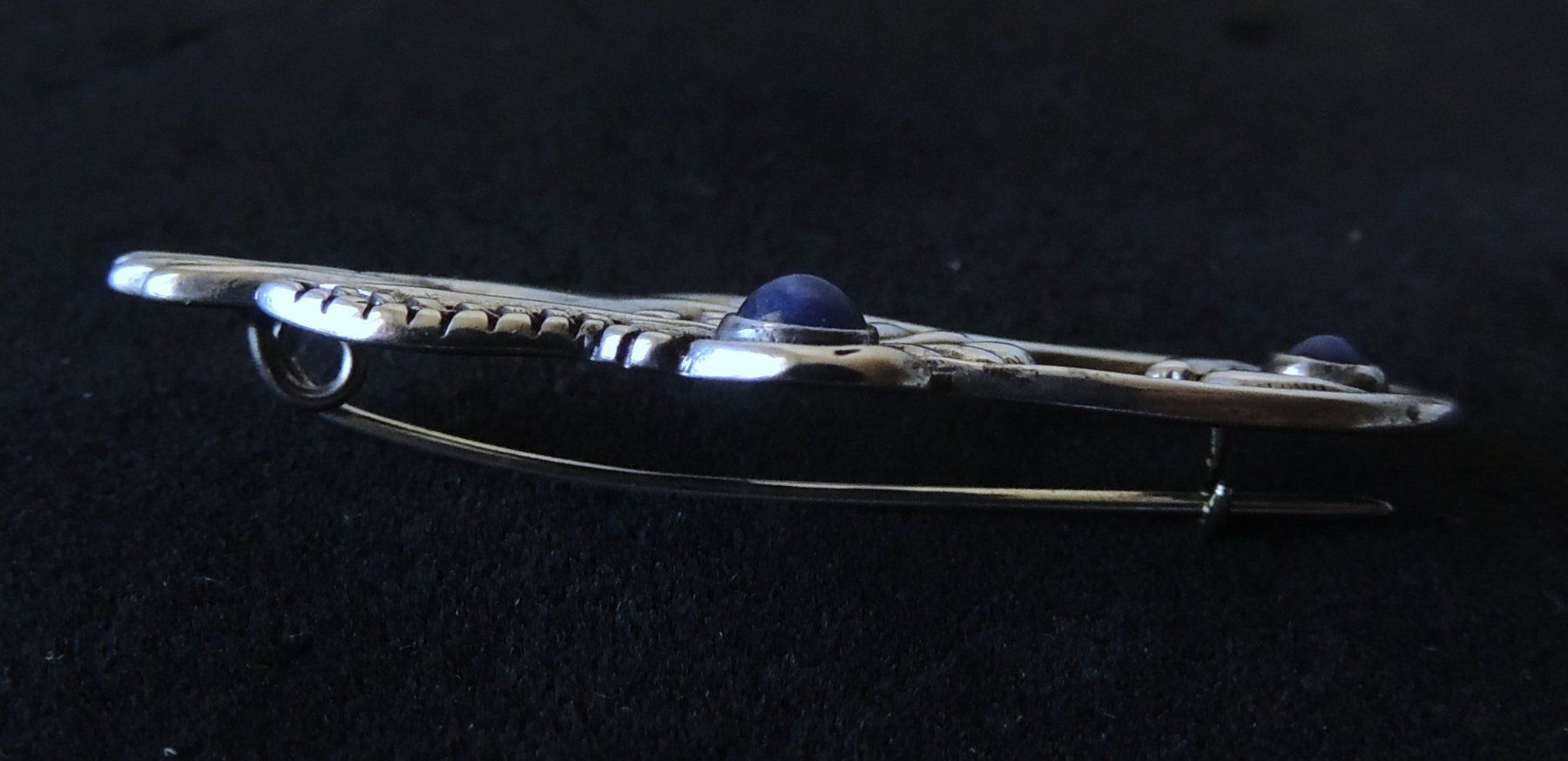 Broschen & Nadeln: Silber 925 Lapislazuli Brosche mit C-Verschluss – Gebraucht aus Waldenburg von schaller707 2