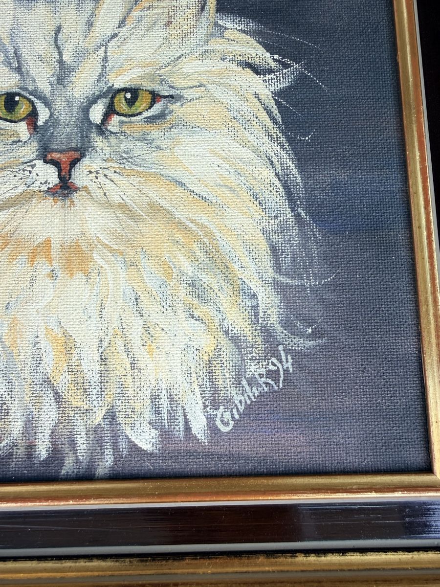Dipinti: Signiertes Katzenbild – Ölgemälde – Usato da Solothurn venduto da NUVICO 2